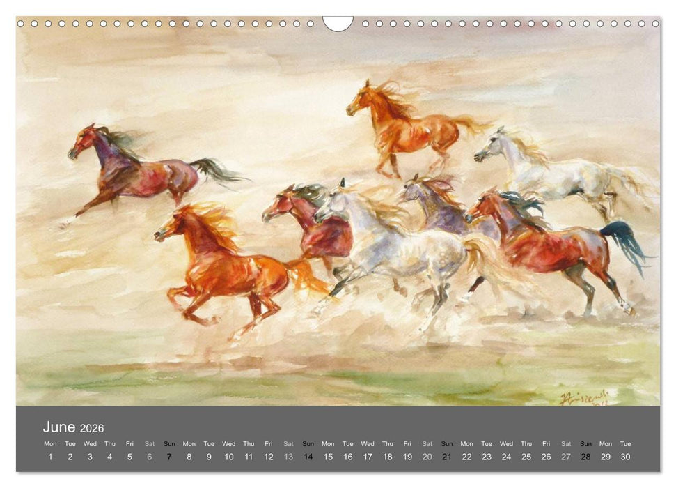 Horses in four seasons 2026 (CALVENDO Monthly Calendar 2026)