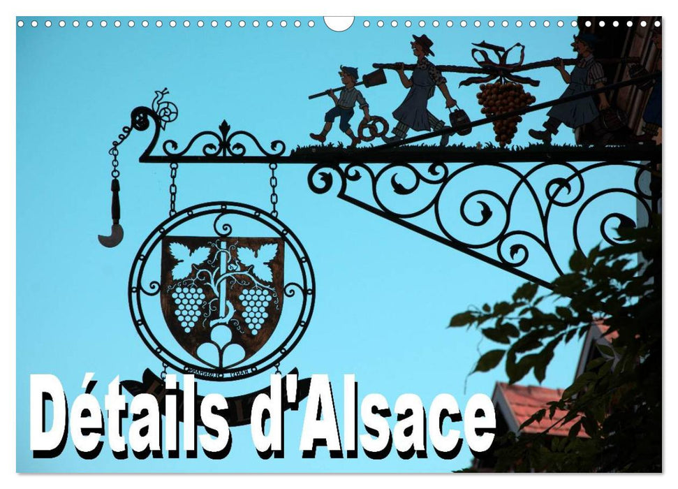 Détails d'Alsace (CALVENDO Calendrier mensuel 2026)