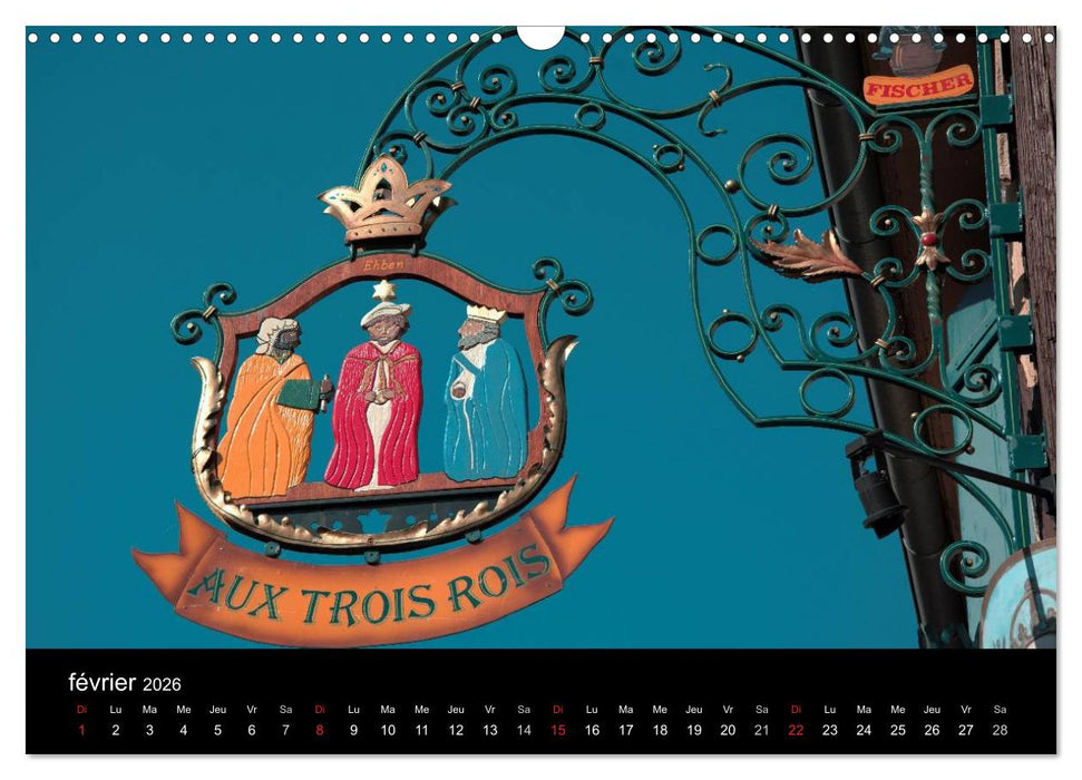 Détails d'Alsace (CALVENDO Calendrier mensuel 2026)