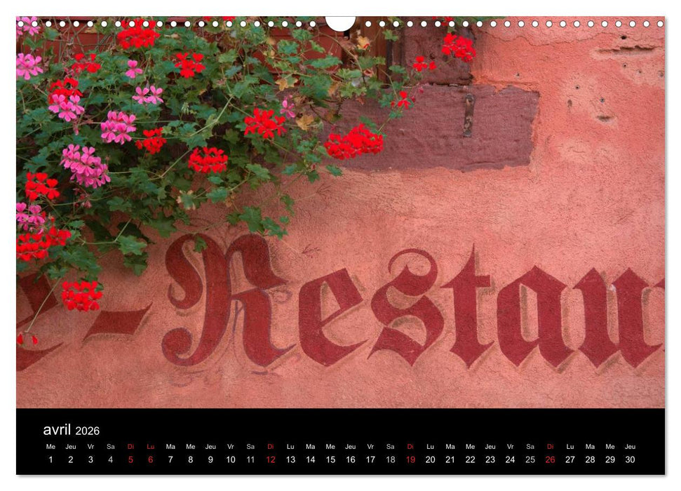 Détails d'Alsace (CALVENDO Calendrier mensuel 2026)