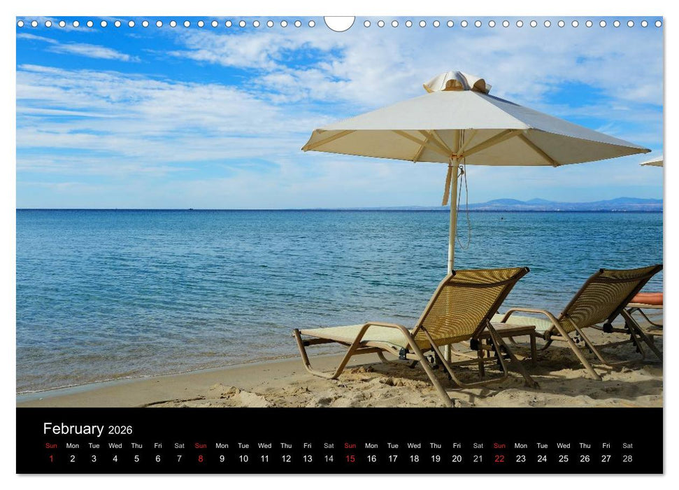 Chalkidiki: Kassandra, Sithonia, Athos (CALVENDO Monthly Calendar 2026)