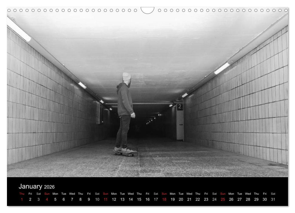 Skateboard - Street only (CALVENDO Monthly Calendar 2026)