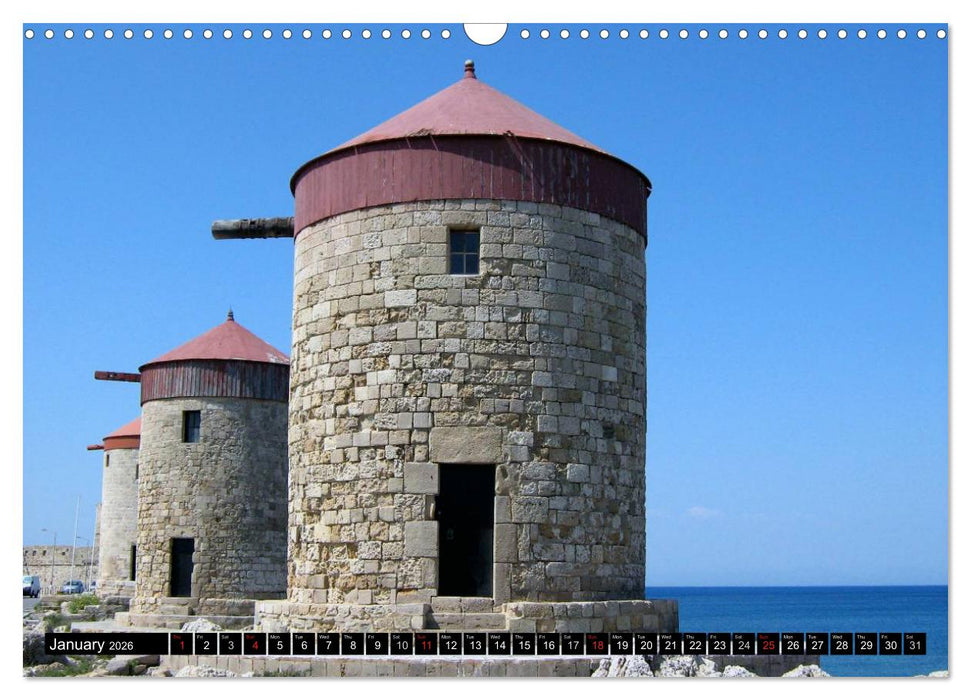 Rhodes - Greece (CALVENDO Monthly Calendar 2026)