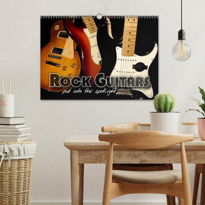 ROCK GUITARS put into the spotlight (CALVENDO Monthly Calendar 2026)