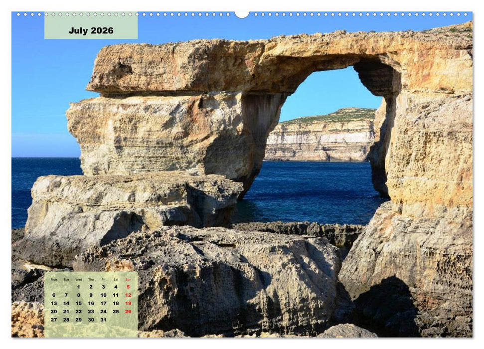 Malta and Gozo two historical islands (CALVENDO Premium-Calendar 2026)
