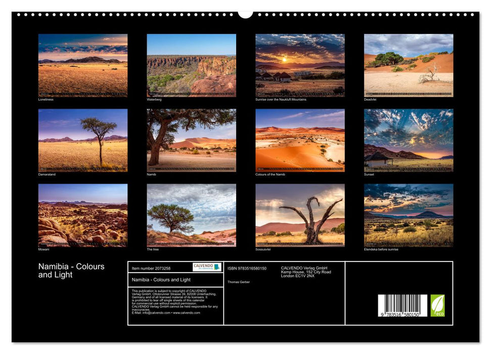 Namibia - Colours and Light (CALVENDO Premium-Calendar 2026)