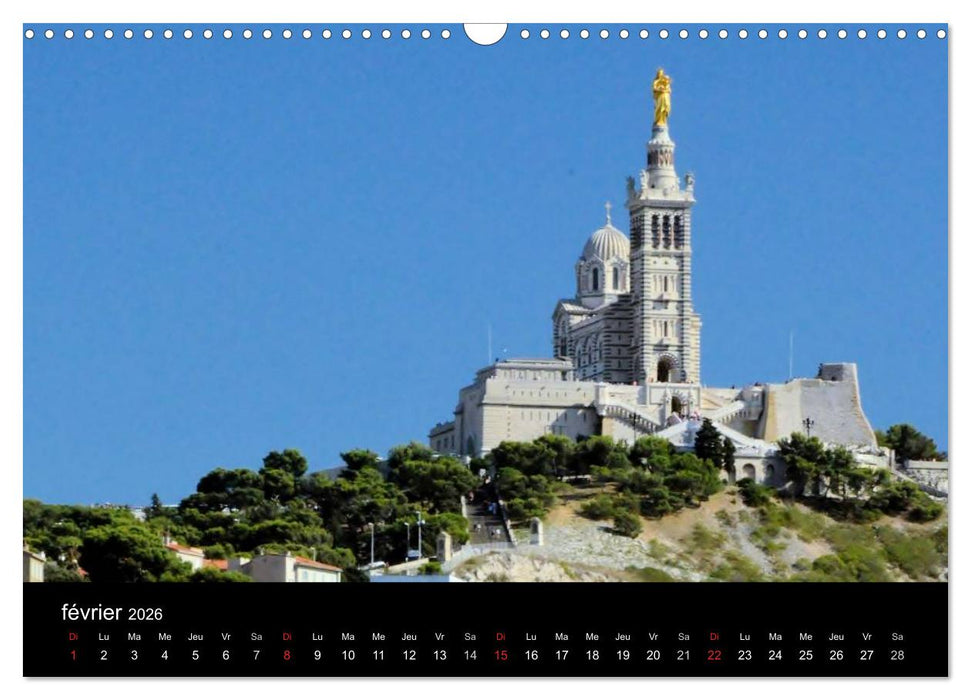 MARSEILLE (CALVENDO Calendrier mensuel 2026)