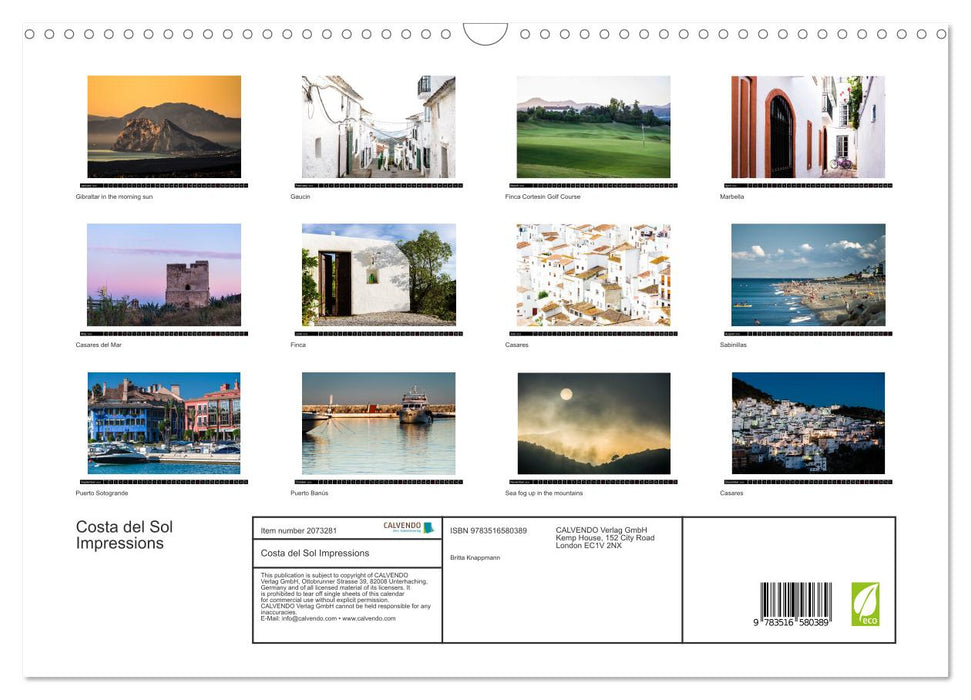 Costa del Sol Impressions (CALVENDO Monthly Calendar 2026)