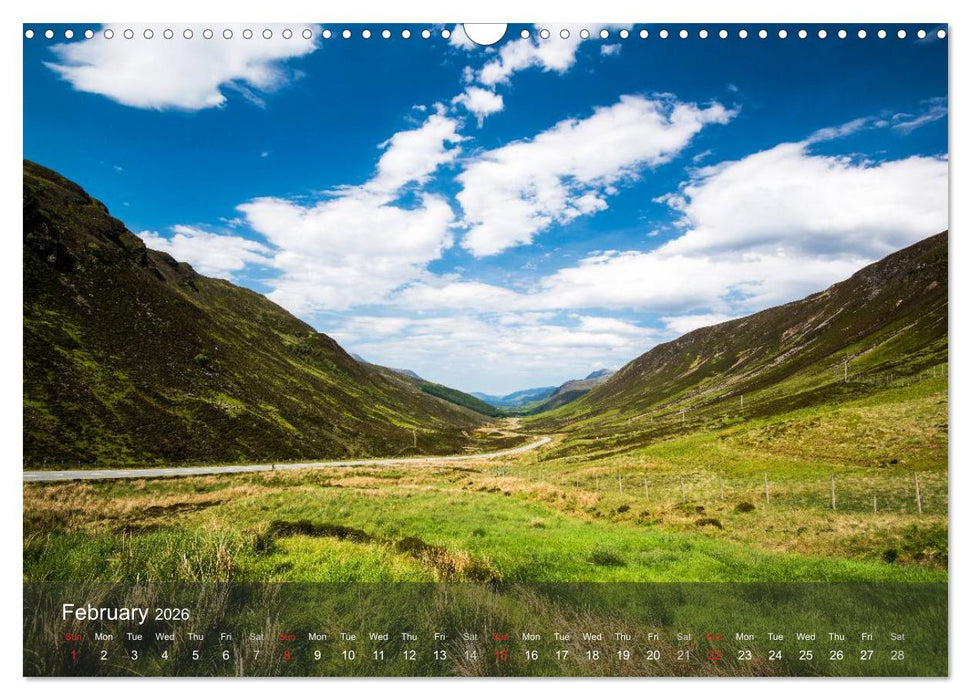 Scotland - From Edinburgh into the Highlands (CALVENDO Monthly Calendar 2026)