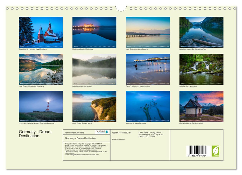 Germany - Dream Destination (CALVENDO Monthly Calendar 2026)