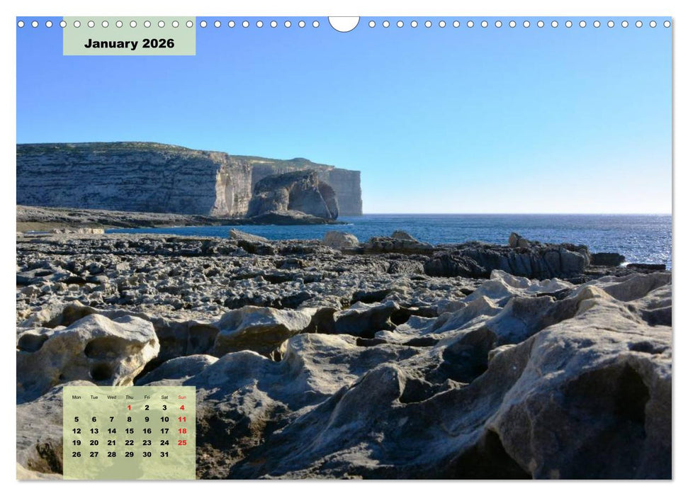 Malta and Gozo two historical islands (CALVENDO Monthly Calendar 2026)