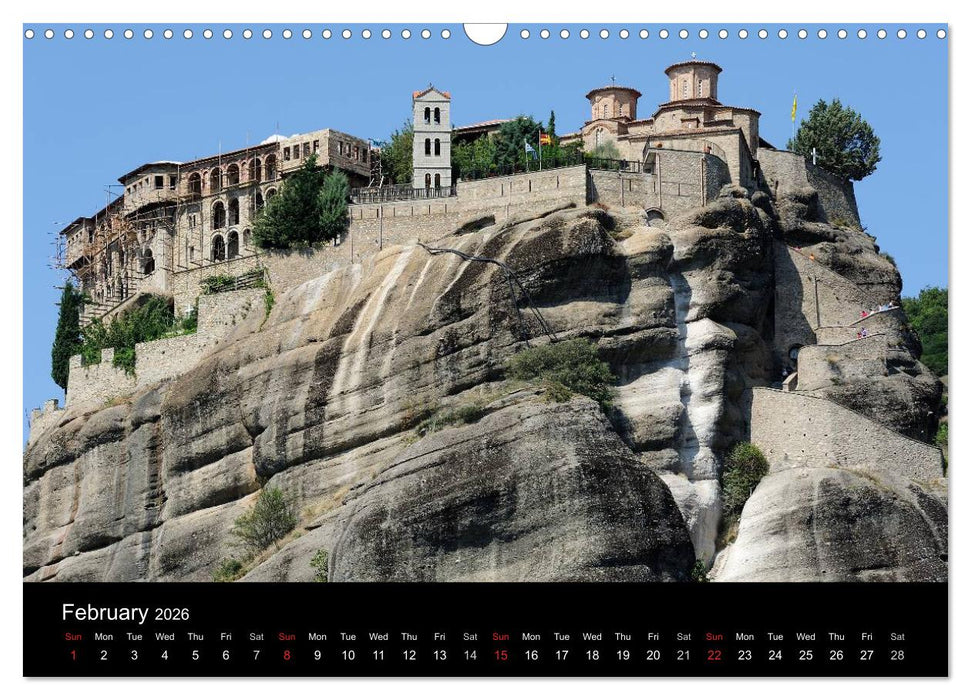Churches and monasteries in Greece (CALVENDO Monthly Calendar 2026)