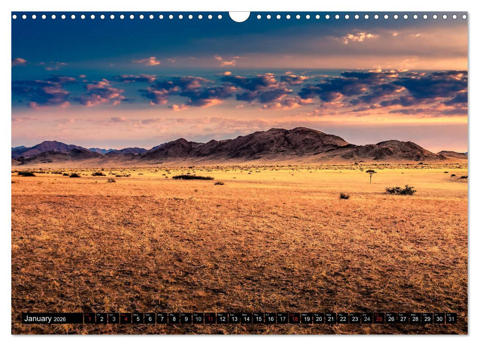 Namibia - Colours and Light (CALVENDO Monthly Calendar 2026)