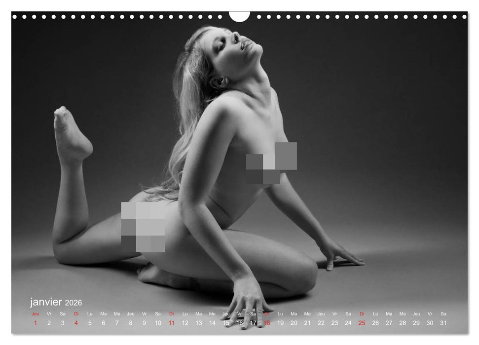 Empreinte digitale érotique – Détails particuliers de la peau (CALVENDO Calendrier mensuel 2026)