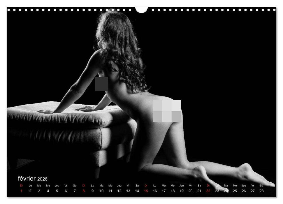 Empreinte digitale érotique – Détails particuliers de la peau (CALVENDO Calendrier mensuel 2026)