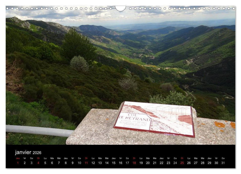 Ardèche - Randonnée & Kayak (CALVENDO Calendrier mensuel 2026)