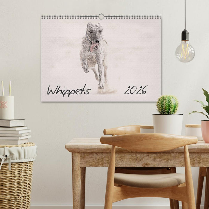 Whippets 2026 (CALVENDO Monthly Calendar 2026)