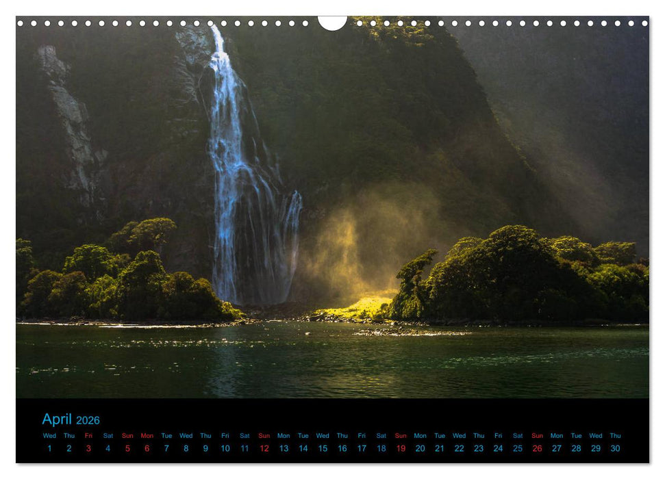 New Zealand - A bicycle adventure (CALVENDO Monthly Calendar 2026)