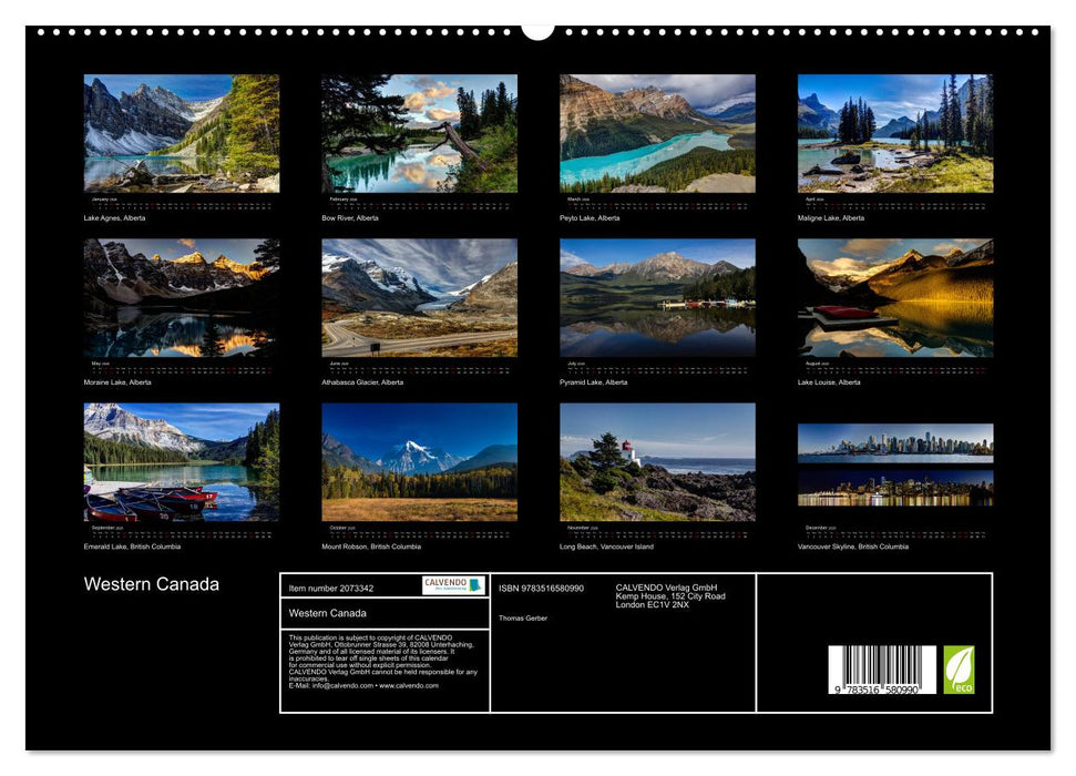Western Canada (CALVENDO Premium-Calendar 2026)
