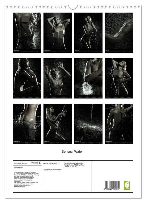 Sensual Water (CALVENDO Monthly Calendar 2026)