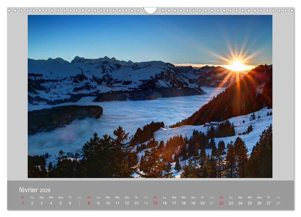 Suisse - Paysage de montagnes 2026 (CALVENDO Calendrier mensuel 2026)