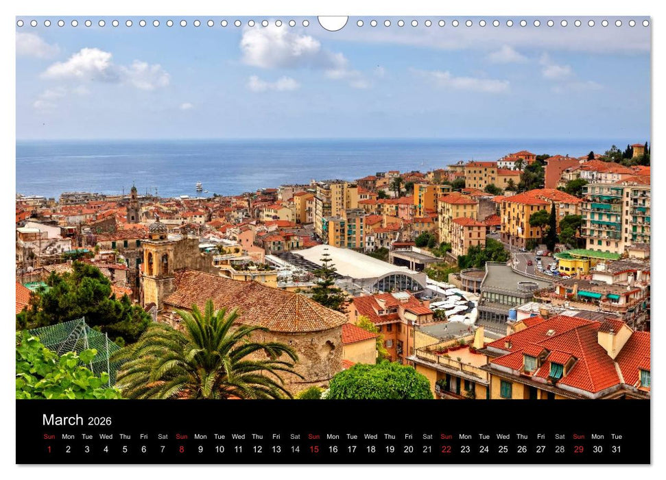 Liguria - Italian Riviera (CALVENDO Monthly Calendar 2026)