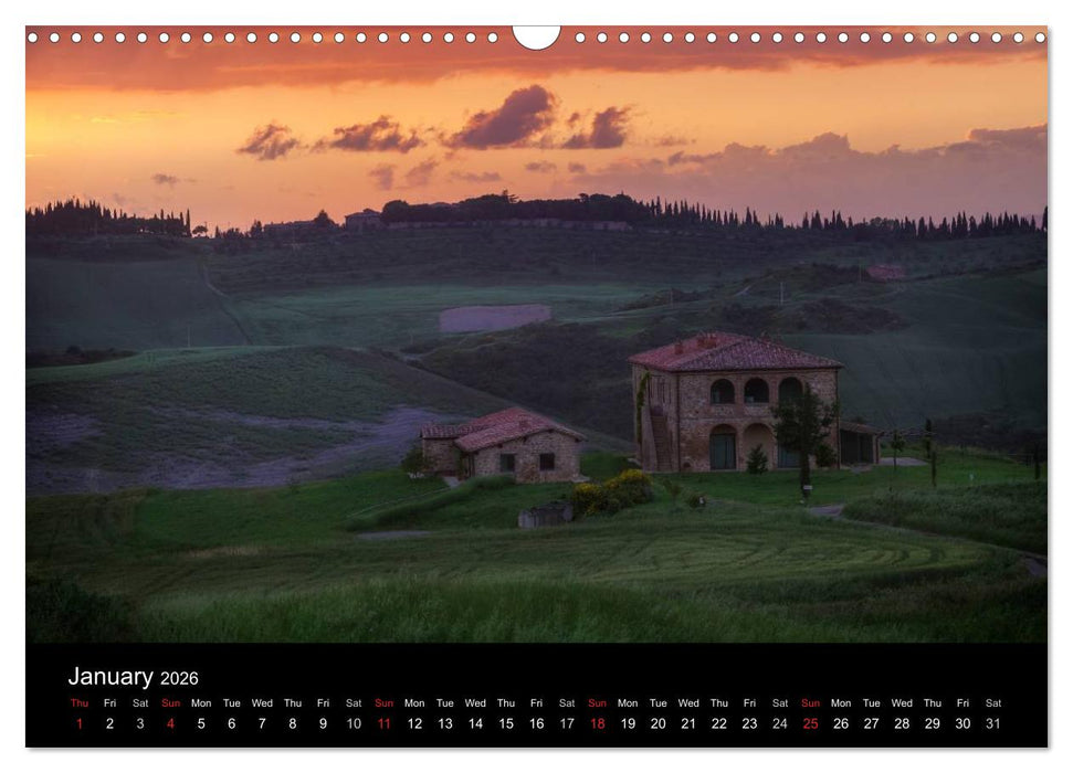 Tuscany (CALVENDO Monthly Calendar 2026)