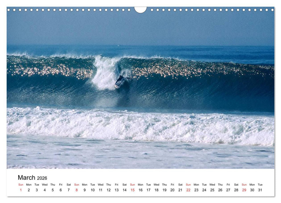 SURFERS AND WAVES (CALVENDO Monthly Calendar 2026)