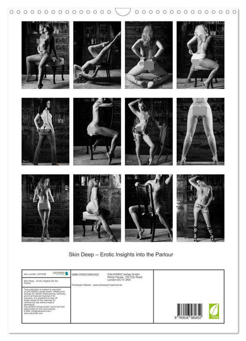 Skin Deep – Erotic Insights into the Parlour (CALVENDO Monthly Calendar 2026)