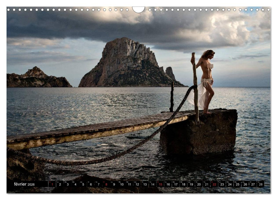 Ibiza et Lanzarote - Les paysages et le nu (CALVENDO Calendrier mensuel 2026)