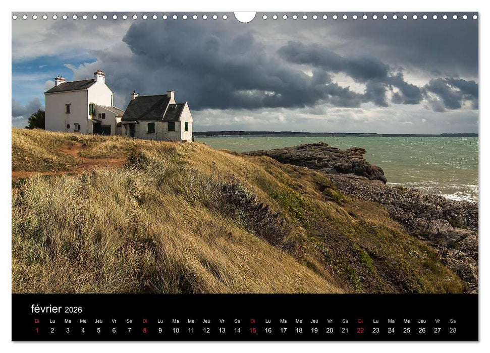 La Bretagne - prises de vue sur un paysage côtier (CALVENDO Calendrier mensuel 2026)