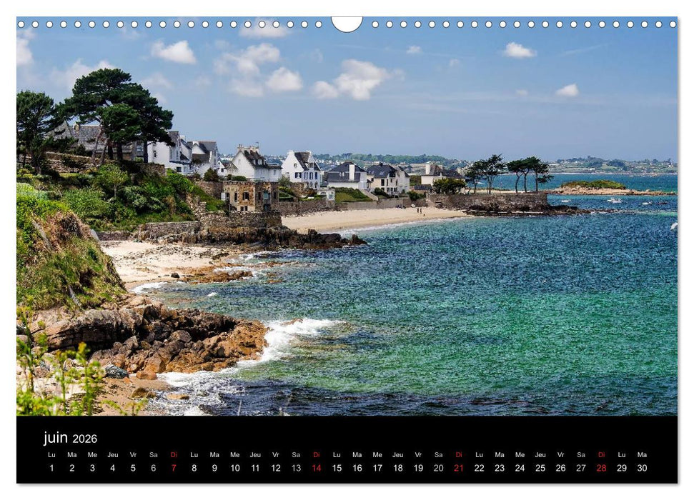 La Bretagne - prises de vue sur un paysage côtier (CALVENDO Calendrier mensuel 2026)