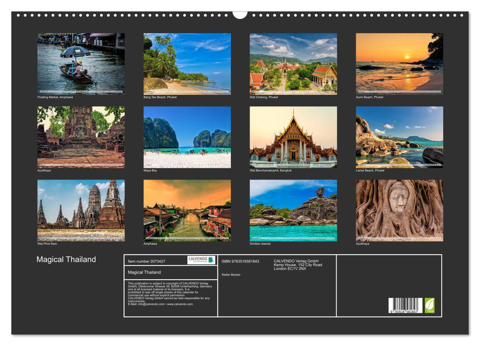 Magical Thailand (CALVENDO Monthly Calendar 2026)