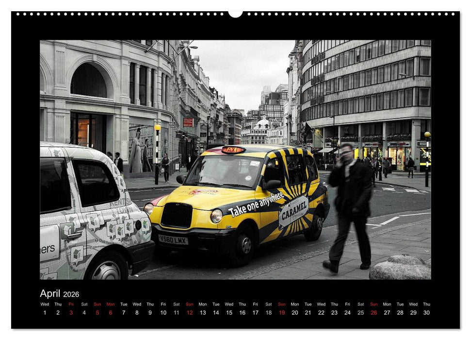 Taxis in London / UK-Version (CALVENDO Premium-Calendar 2026)