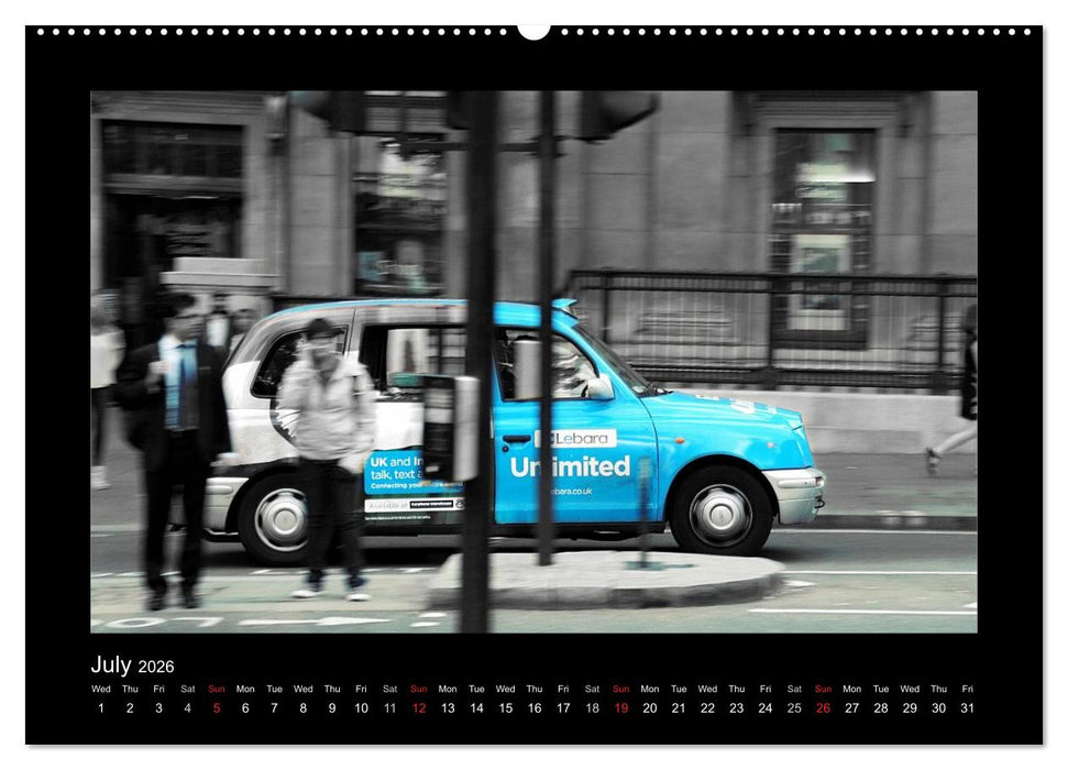 Taxis in London / UK-Version (CALVENDO Premium-Calendar 2026)