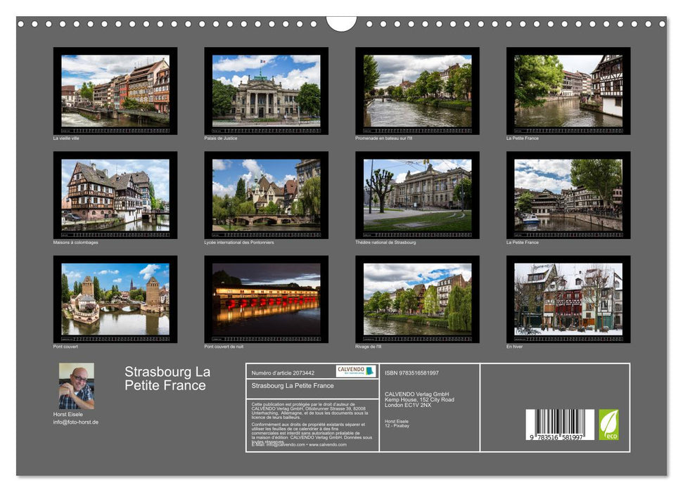 Strasbourg La Petite France (CALVENDO Calendrier mensuel 2026)