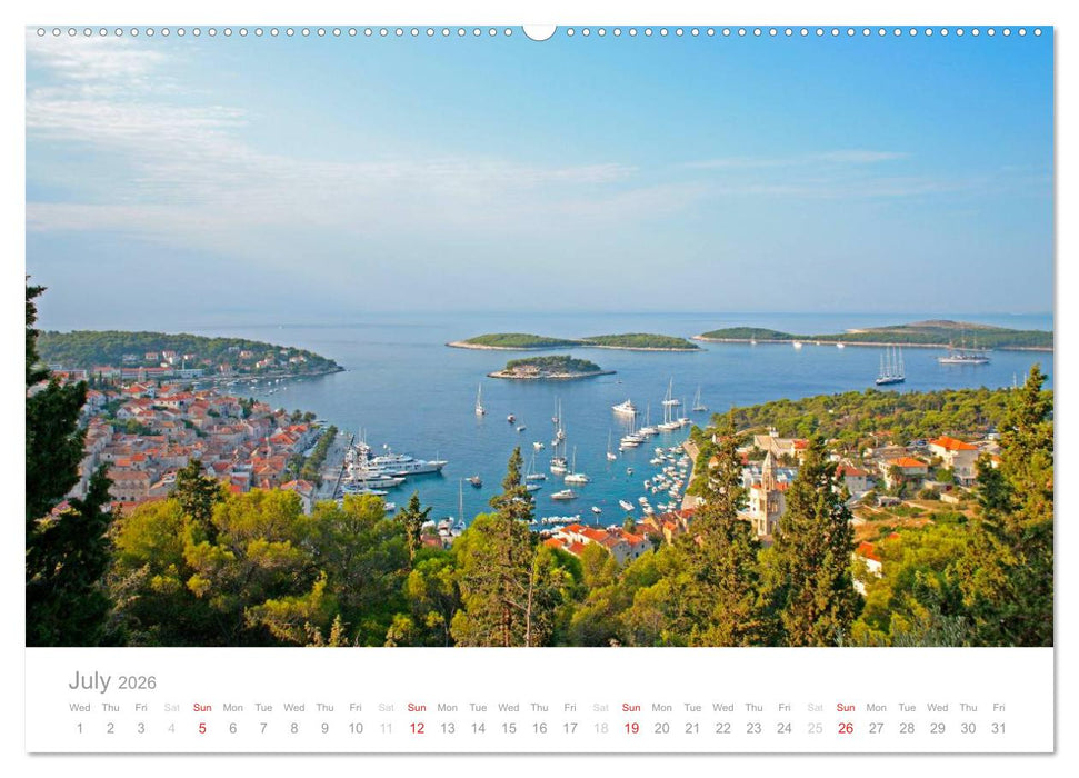 Adriatic Coast Croatia / UK-Version (CALVENDO Premium-Calendar 2026)
