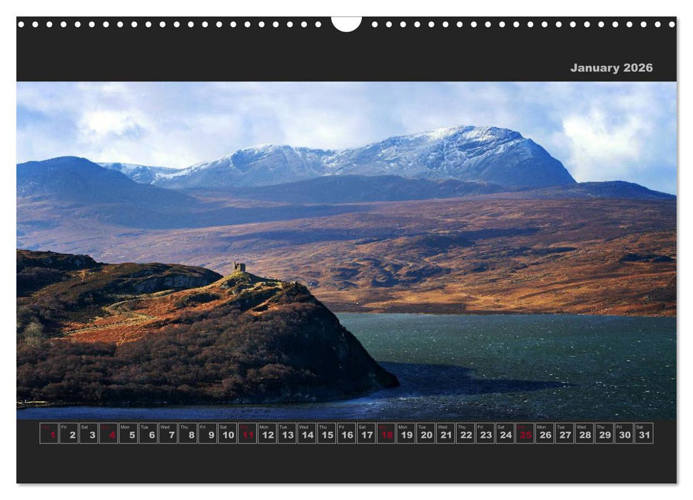 Panoramic Scotland / UK-Version (CALVENDO Monthly Calendar 2026)