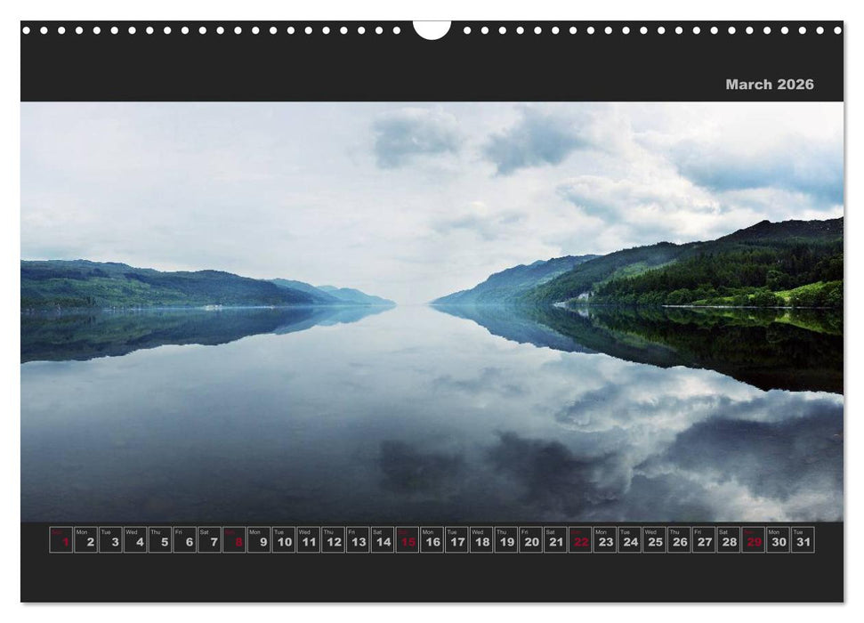 Panoramic Scotland / UK-Version (CALVENDO Monthly Calendar 2026)