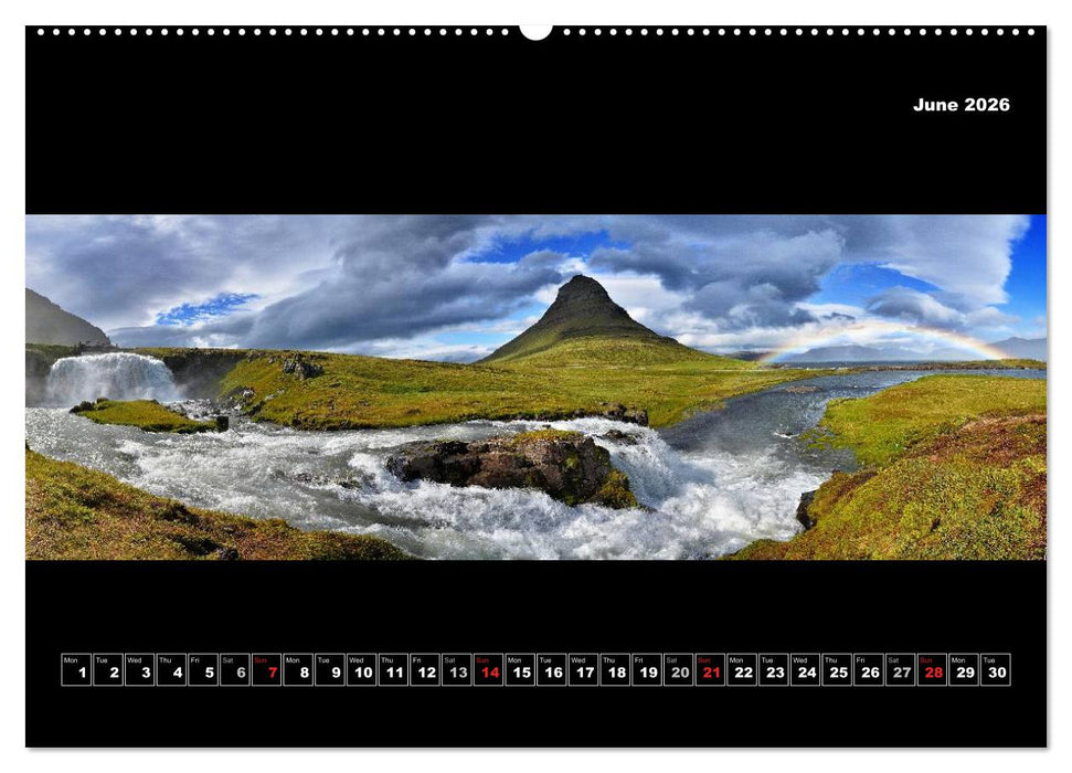 Iceland - Panoramic photographies (CALVENDO Premium-Calendar 2026)