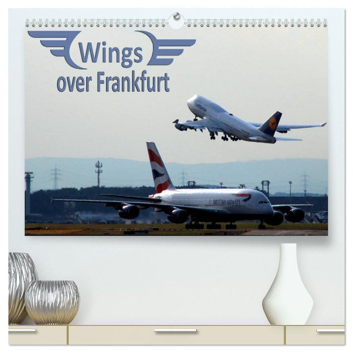 Wings over Frankfurt (UK Edition) (CALVENDO Premium-Calendar 2026)