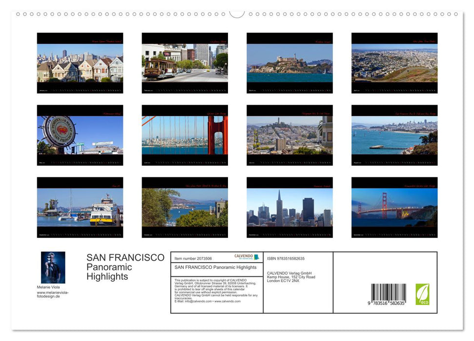 SAN FRANCISCO Panoramic Highlights (CALVENDO Premium-Calendar 2026)