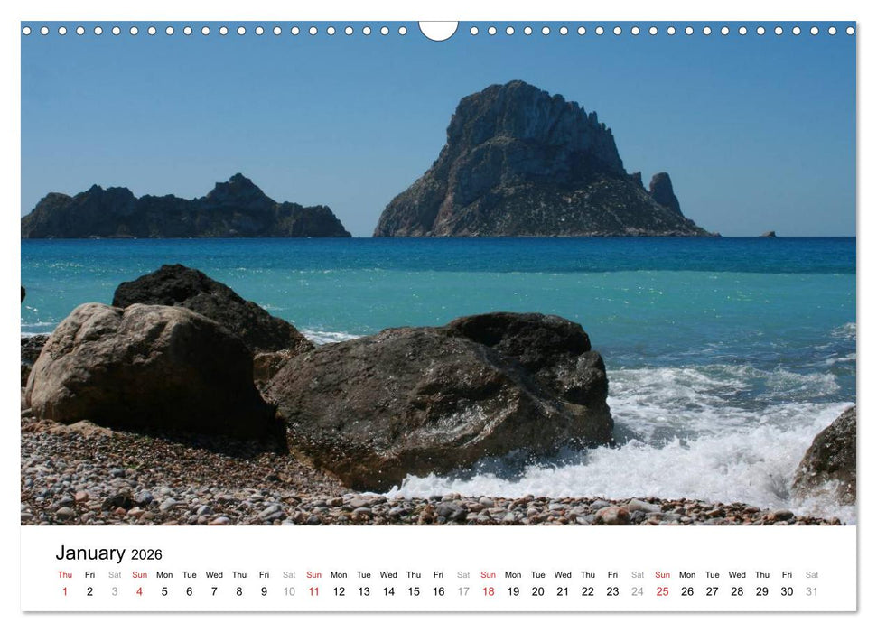 Beautiful Ibiza / UK-Version (CALVENDO Monthly Calendar 2026)