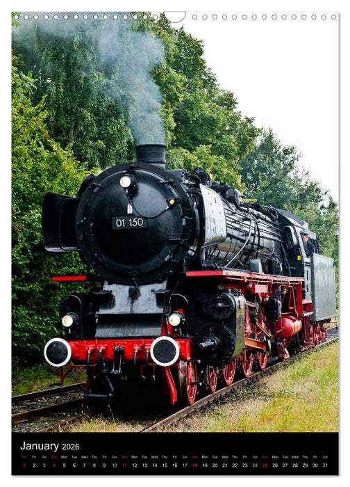 Steam Locomotive 01 150 / UK-Version (CALVENDO Monthly Calendar 2026)
