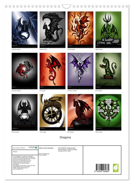 Dragons (CALVENDO Monthly Calendar 2026)