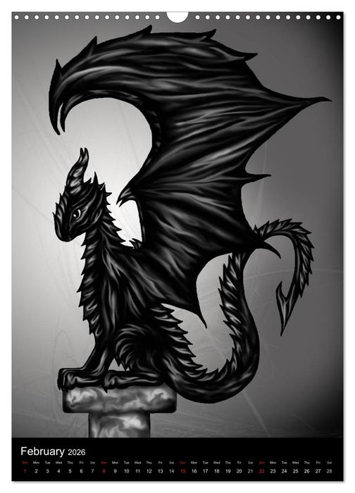 Dragons (CALVENDO Monthly Calendar 2026)