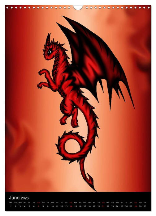 Dragons (CALVENDO Monthly Calendar 2026)