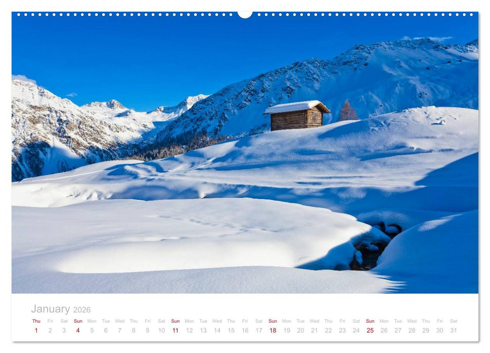 Grisons Engadine 2026 / UK-Version (CALVENDO Premium-Calendar 2026)