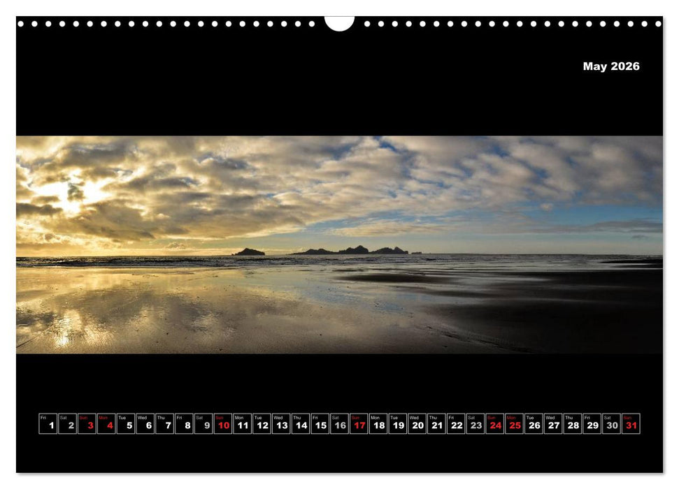 Iceland - Panoramic photographies (CALVENDO Monthly Calendar 2026)