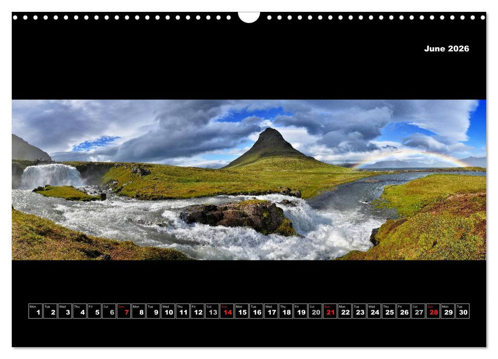 Iceland - Panoramic photographies (CALVENDO Monthly Calendar 2026)
